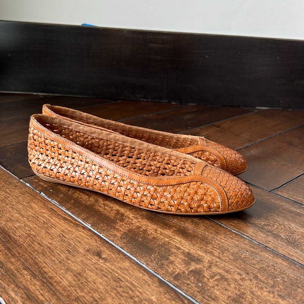 Fratelli Rossetti woven brown leather size 7.5M(37.5) made in Italy 🇮🇹 flats - Picture 3 of 12
